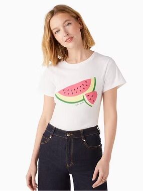 Kate Spade Women’s White Watermelon Graphic Tee